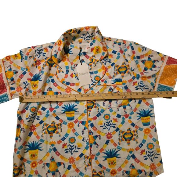 NWT Denise Rae M Pajama Set W/Accessories Organic Poplin Preppy Sustainable - Picture 4 of 8